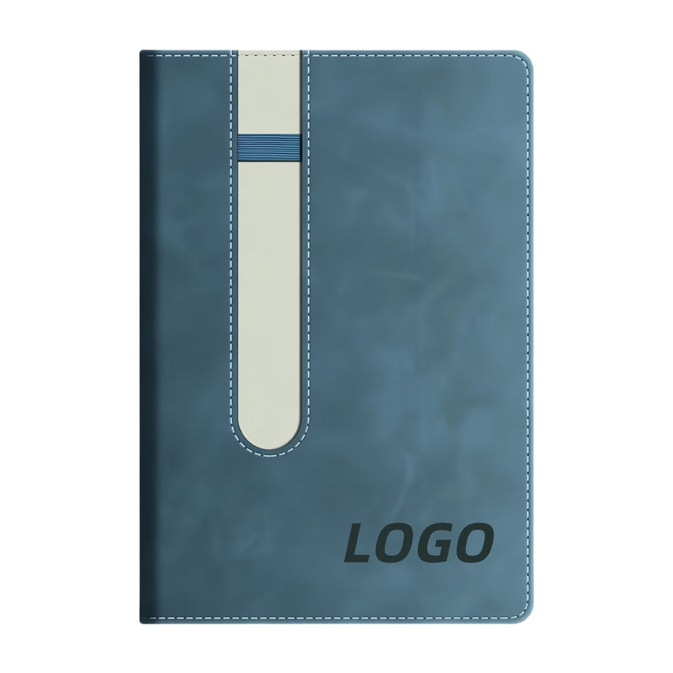 PU A5 Business Notebook With Elastic Pen Insert