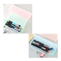 Transparent Frosted Pencil Case with Hinged Lid