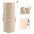 Leather Makeup Organizer With Snap Closure