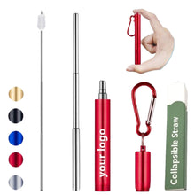Reusable Stainless Steel Retractable Telescopic Straw Kit