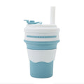 12 Oz Collapsible Travel Cup With Straw