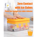 Double Layer Ice Tray For Press Type With Box And Shovel