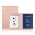 Gold Plated Leather Passport Holder