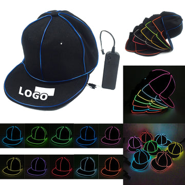Party Glow Cap W/ El Light Band, Soft Brim Illumination
