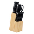 15-Piece Stainless Steel Knife Set with Wooden Block