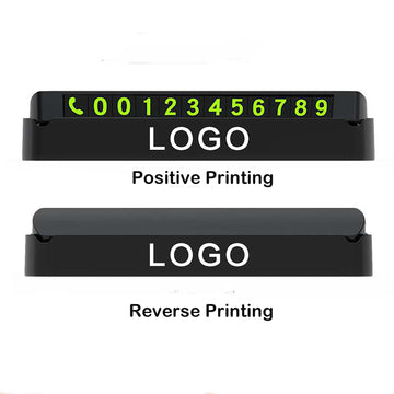 Personalized Black Fluorescent Parking Number Plates
