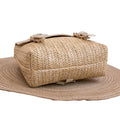 Eco-Friendly Straw Woven Handbag Backpack