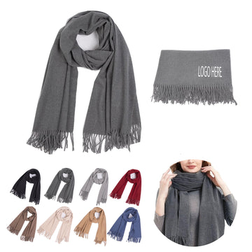 Fringed Oversized Thermal Scarf