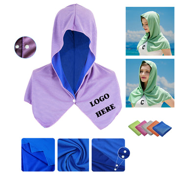 Neck Face Cooling Hoodie Towel