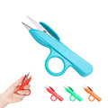 Colorful Plastic-Handled Spring Yarn Snip with Finger Guard