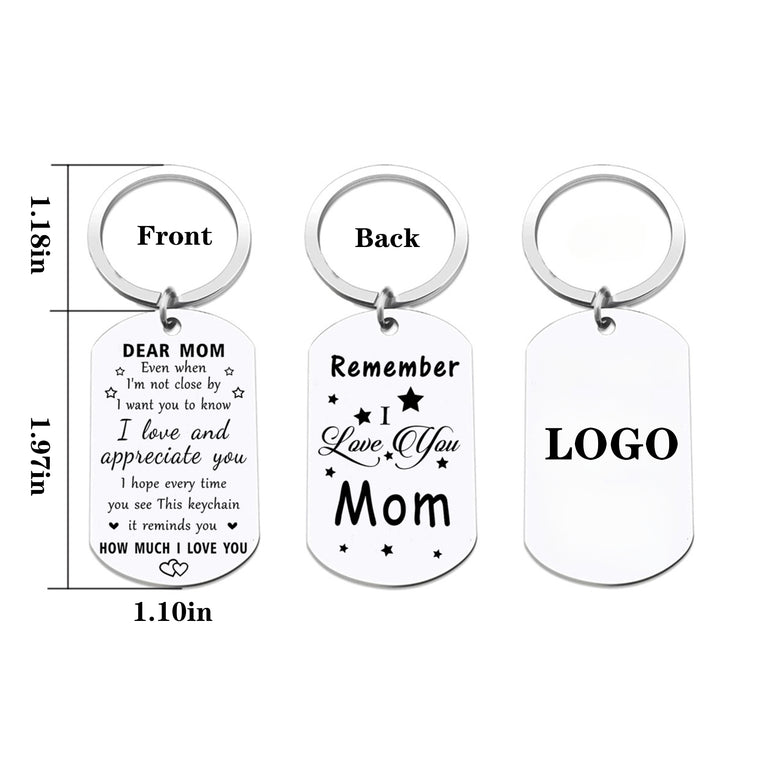 Stainless Steel Family Keychain