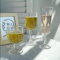 Lismore Goblet Diamond Wine Champagne Glasses