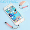 Mini Crystal Touch Screen Stylus With Dust Plug
