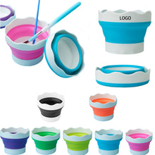 Collapsible Silicone Paint Brush Cleaner Bucket