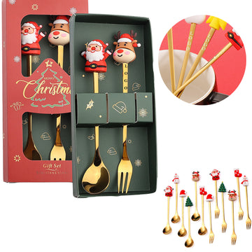 Stainless Steel Mirror Polished Christmas Tableware Set