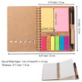 Spiral Notebook With Sticky Notes And Pen