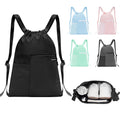 Drawstring Backpack With Mesh Pocket
