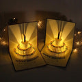 3D Pop Up Greeting Cards Led Light Happy Birthday Music Card