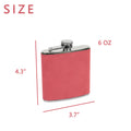 6 Oz Stainless Steel Flask With Faux Leather