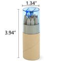 12 Colored Pencils In Tube W/Sharpener