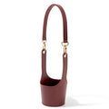Pu Leather Cup Holder Sleeve With Adjustable Strap