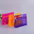 PVC Zippered Toiletry Makeup Bag Handle Bag