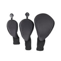 Golf Club Head Covers 3-Piece Set With Replaceable Labels