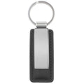 Rectangular Leather Keychain Metal Plate