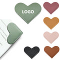 6-Pack Leather Heart-Shaped Portable Bookmarks