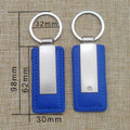 Personalized Engraved PU Leather Metal Keychain