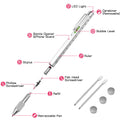 9 In 1 Multitool Pen Set With Led Stylus Leve Screwdrive