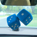A Pair Of Large Sizes Plush Dice Car Suspension Decoration