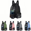 Swim Bag Mesh Drawstring Backpack With Wet Bag
