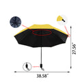 Manual Black Handle Outward Folding Umbrella