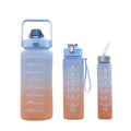Wide Mouth Sports Water Bottles 3 Pcs Set With Time Marker