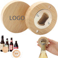 Round Bamboo Bottle Opener