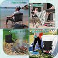 Folding Chair with Cup Holders & Carry Bag, Holds 280lbs