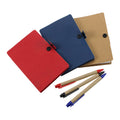 Button - Closure Notebook With Pen And Sticky Notes