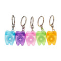 Tooth Shaped Keychain Floss Container