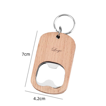 Wood Bottle Opener Keychain