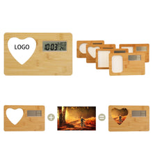 Blank Heat Transfer Wooden Desktop Electronic Digital Clock