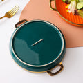 9 Inch Round Gold-Rimmed Dinner Plate