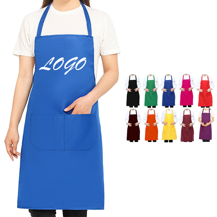 Polyester Bib Apron With 2 Pocket
