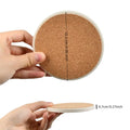 4" Ceramics Absorbent Coaster with Cork Base