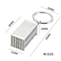 Mini Metal Shipping Container Keychain