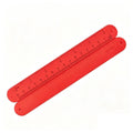 Full-Color Print Silicone Slap Bracelets W/Ruler