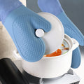 Heat Resistant Cotton Silicone Quilted Oven Mittens