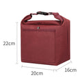 Portable Durable Roll-top Insulated Lunch Tote Bag Bento Bag