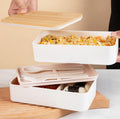 Wooden Double Layer Lunch Box
