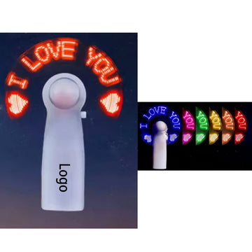Portable Mini Fan with LED Message Customized